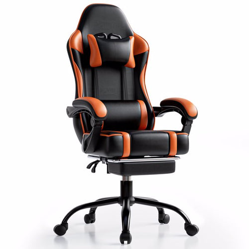 Ergonomic Gaming Chair with Footrest & Lumbar Support