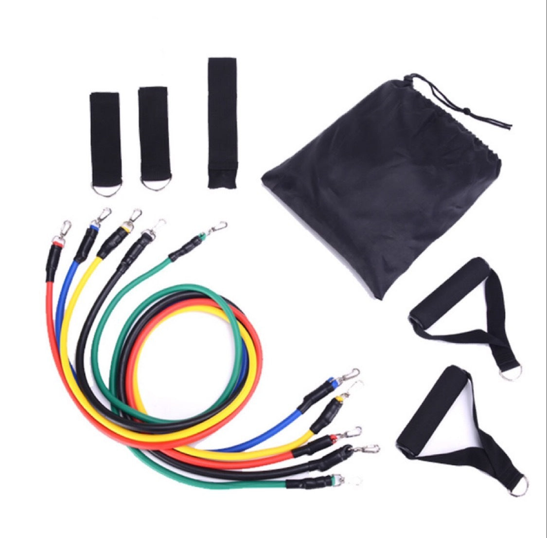 11 Pcs Resistance Band Elastic Pull Rope Set – Full Body Workout Kit
