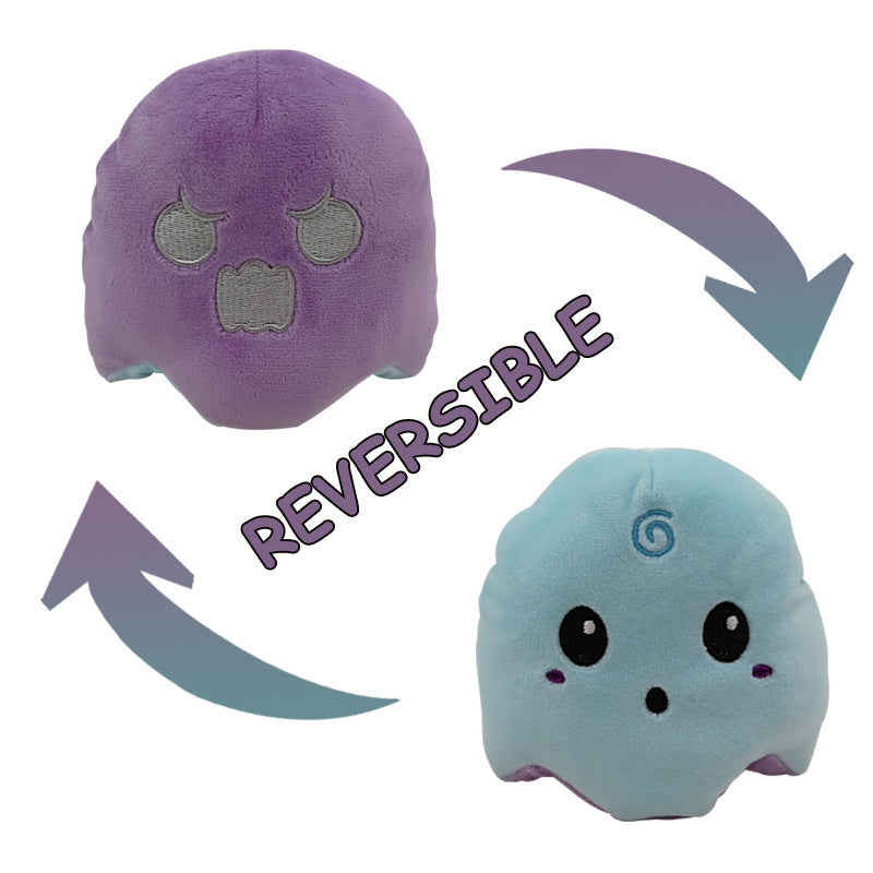 Reversible Flip Octopus Plush Toy – Double-Sided Mood Doll