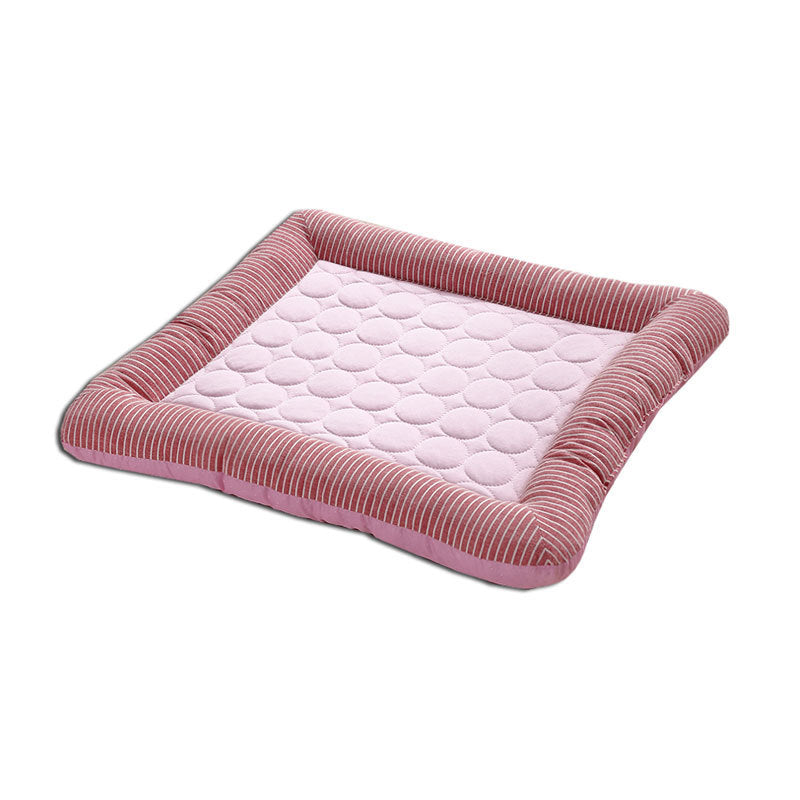 Pet Cooling Pad Bed – Soft Ice Silk Mat for Dogs, Cats & Puppies (Blue)