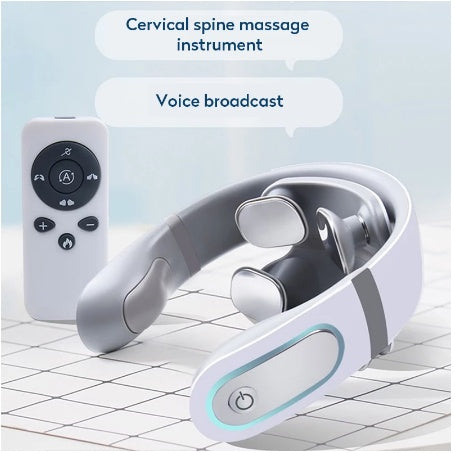 Wireless 4D Shiatsu Neck Massager – Cervical Pulse Therapy for Pain Relief