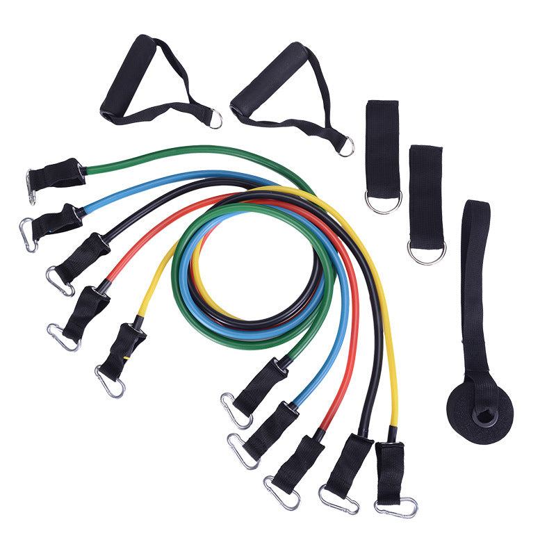 11 Pcs Resistance Band Elastic Pull Rope Set – Full Body Workout Kit