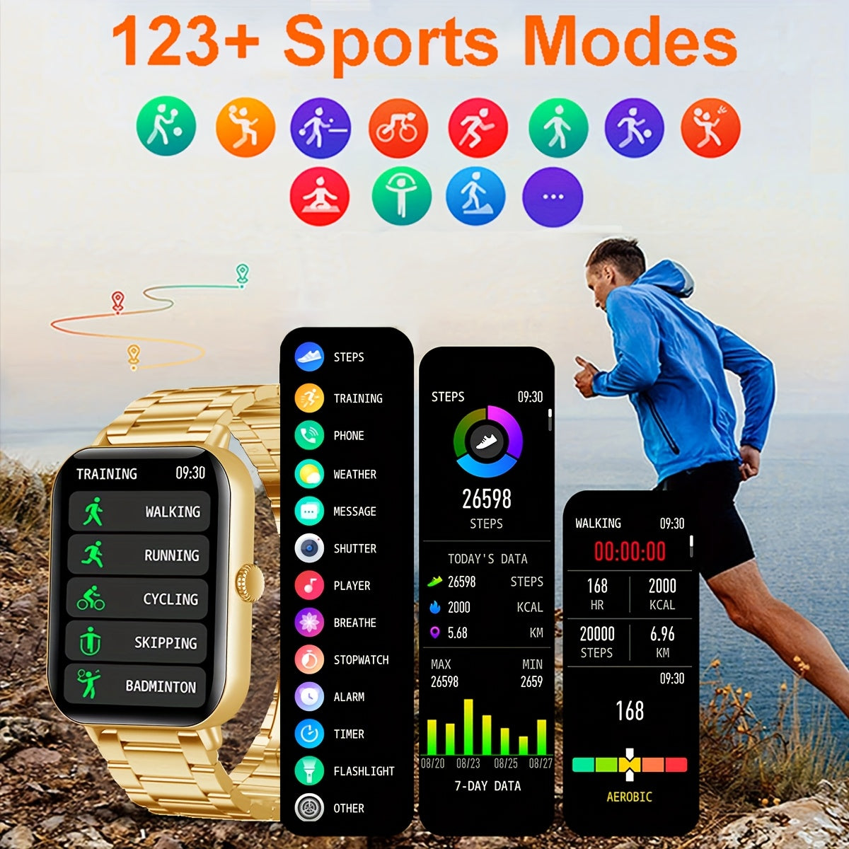 Smartwatch – HD Display, Calling, 100+ Sports Modes