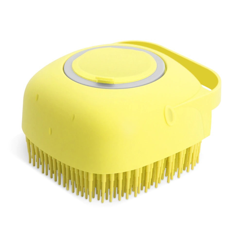 Pet Shampoo Massager Brush – Silicone Grooming Scrubber for Dogs & Cats