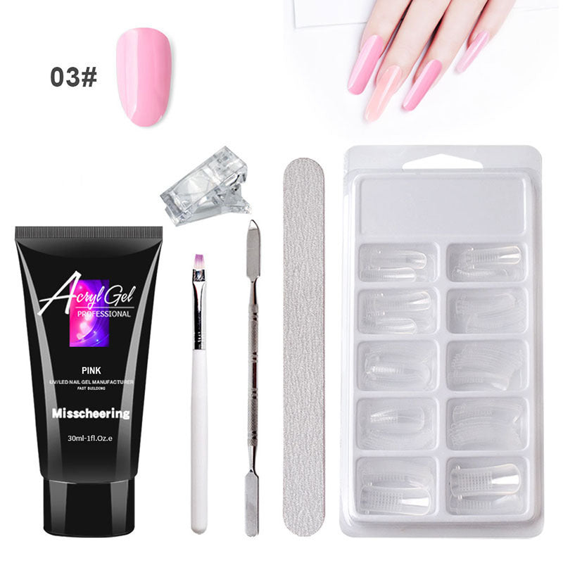 Painless Extension Gel Nail Kit – Quick Crystal Gel Without Paper Forms