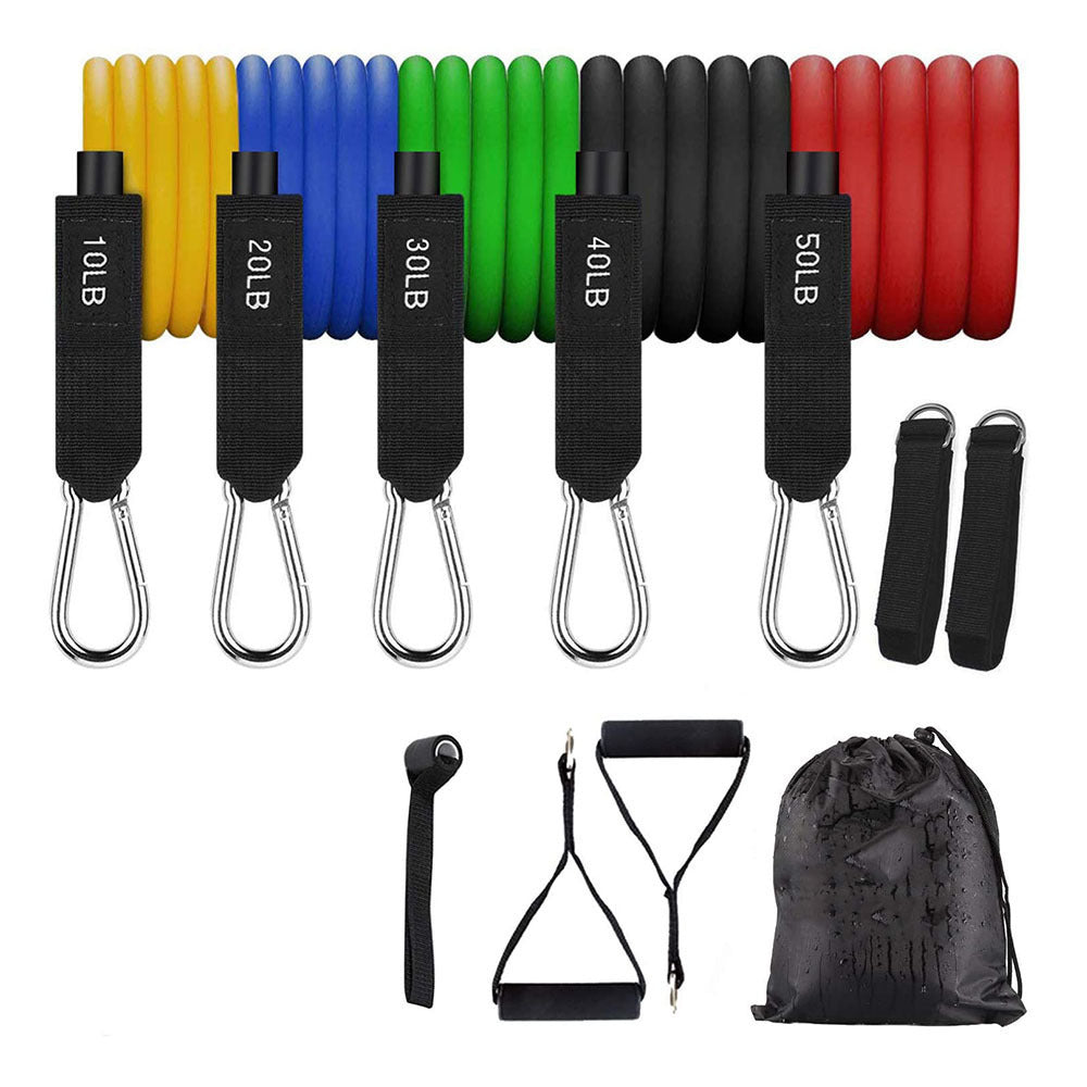 11 Pcs Resistance Band Elastic Pull Rope Set – Full Body Workout Kit