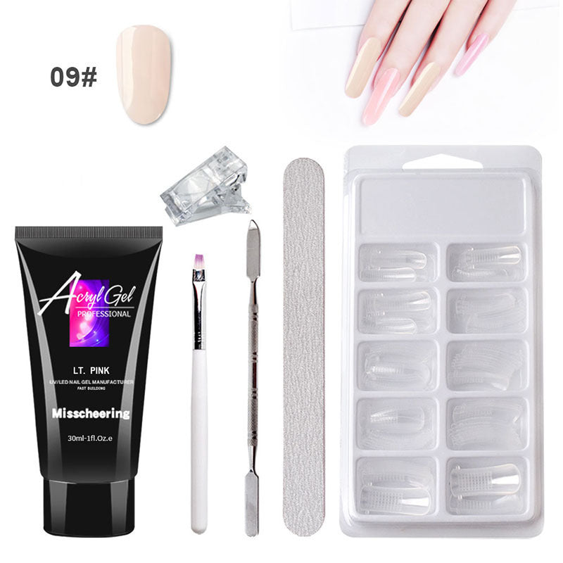 Painless Extension Gel Nail Kit – Quick Crystal Gel Without Paper Forms