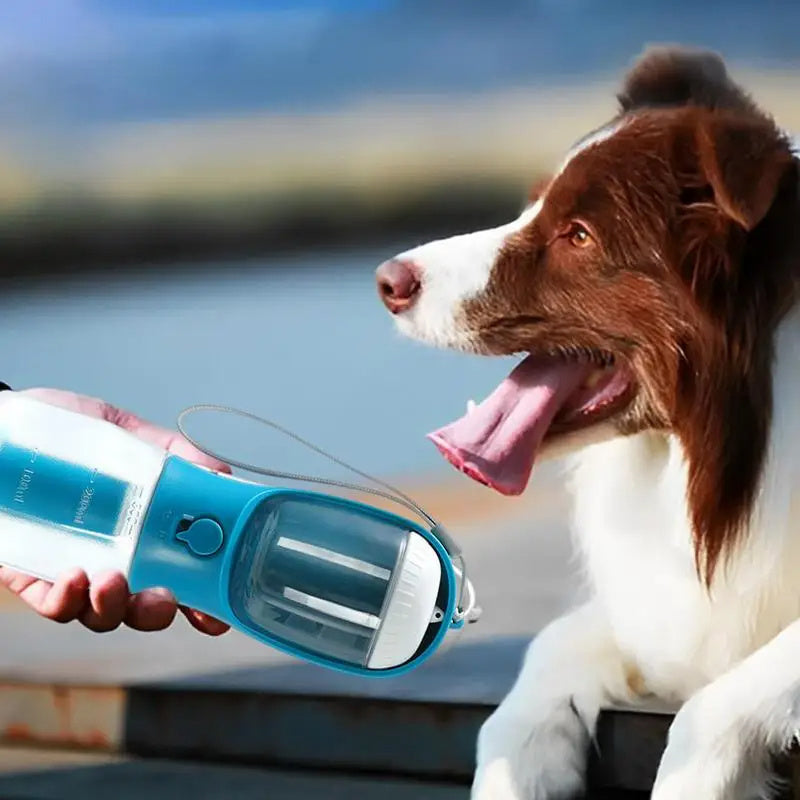 3-in-1 Portable Dog Water Cup – Food, Water & Waste Bag Dispenser