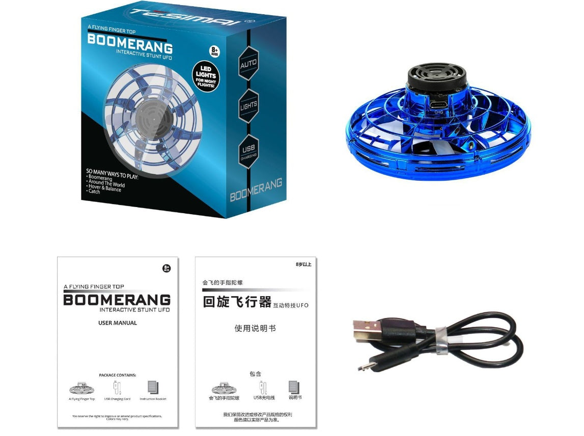 Mini LED UFO Drone Spinner – Fingertip Flying Toy for Kids