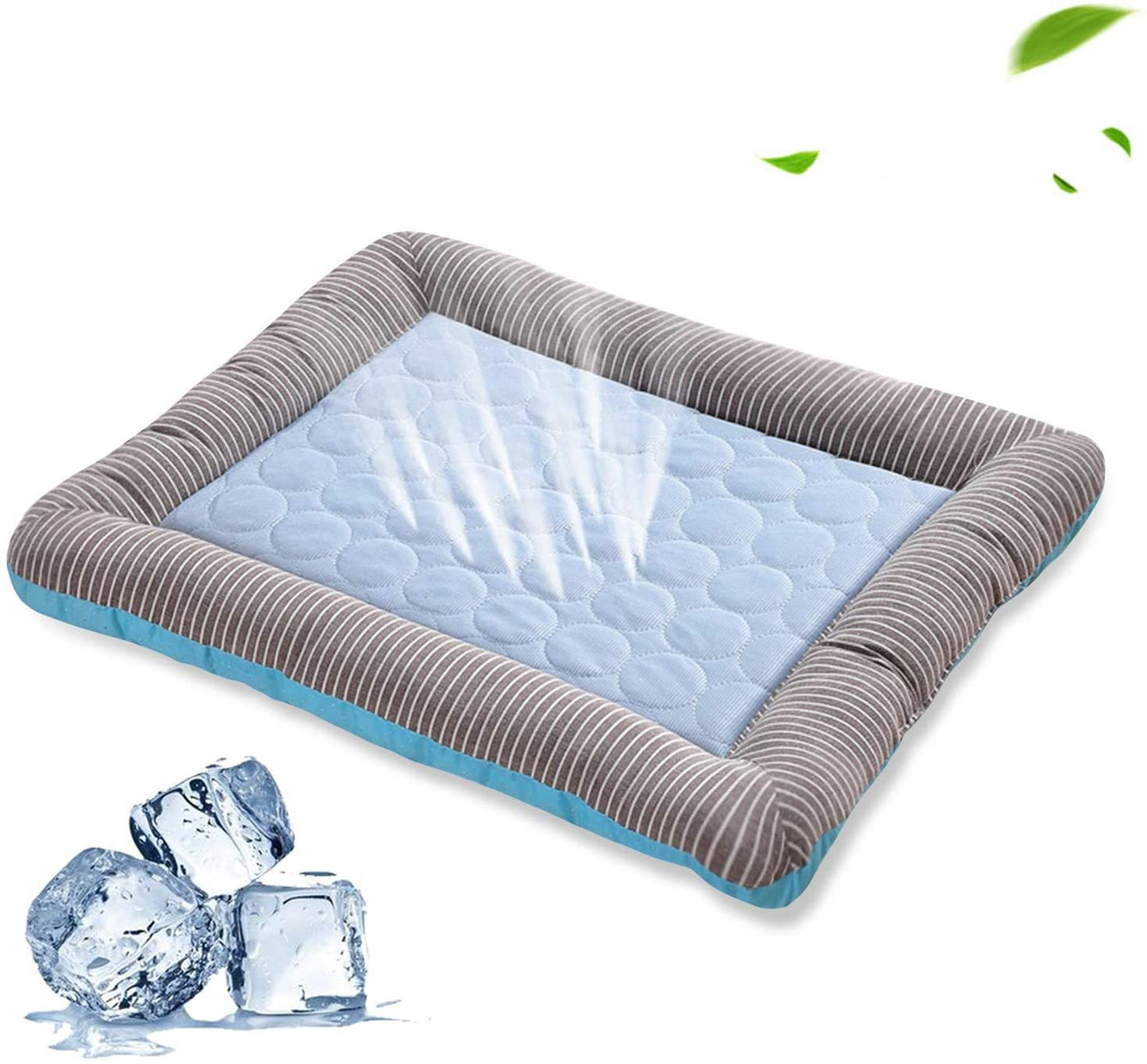 Pet Cooling Pad Bed – Soft Ice Silk Mat for Dogs, Cats & Puppies (Blue)