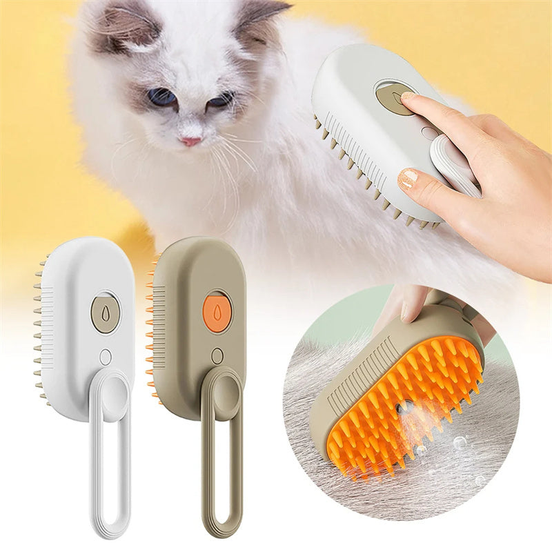 3-in-1 Pet Steam Grooming Brush
