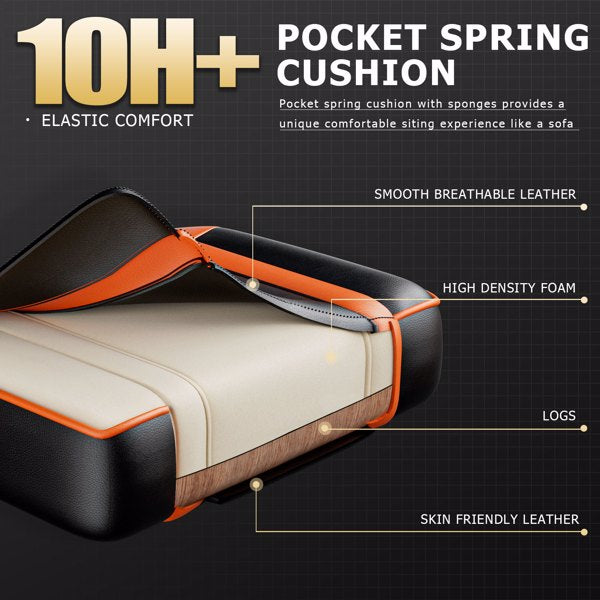 Ergonomic Gaming Chair with Footrest & Lumbar Support
