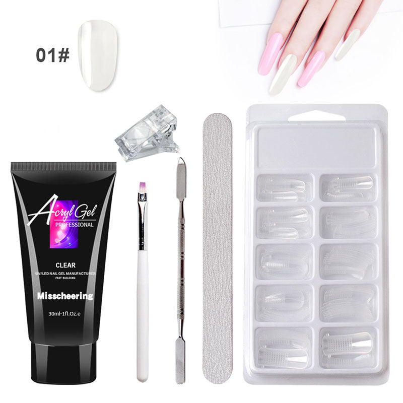 Painless Extension Gel Nail Kit – Quick Crystal Gel Without Paper Forms