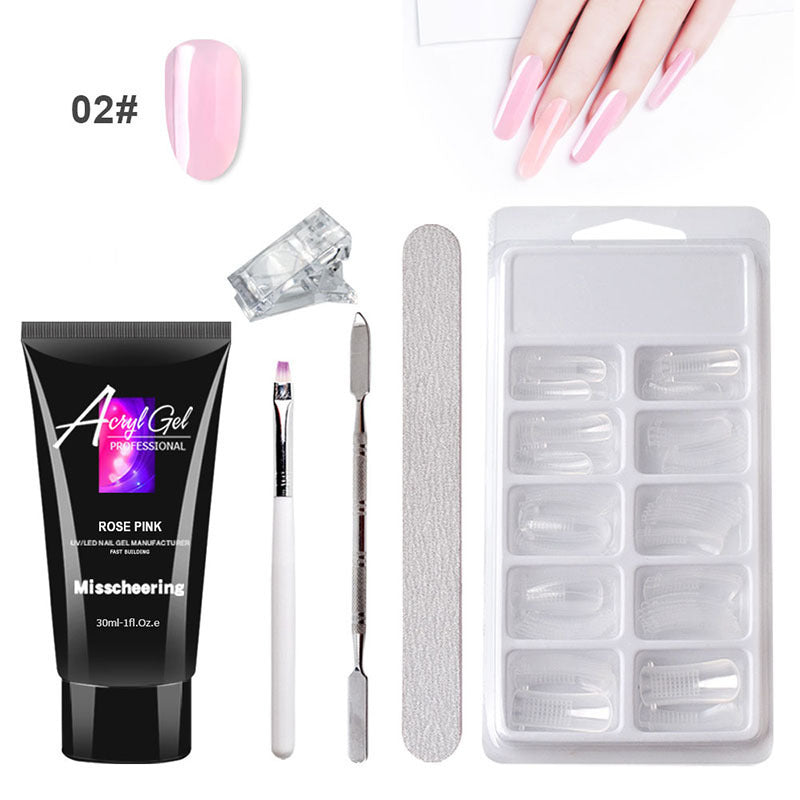 Painless Extension Gel Nail Kit – Quick Crystal Gel Without Paper Forms