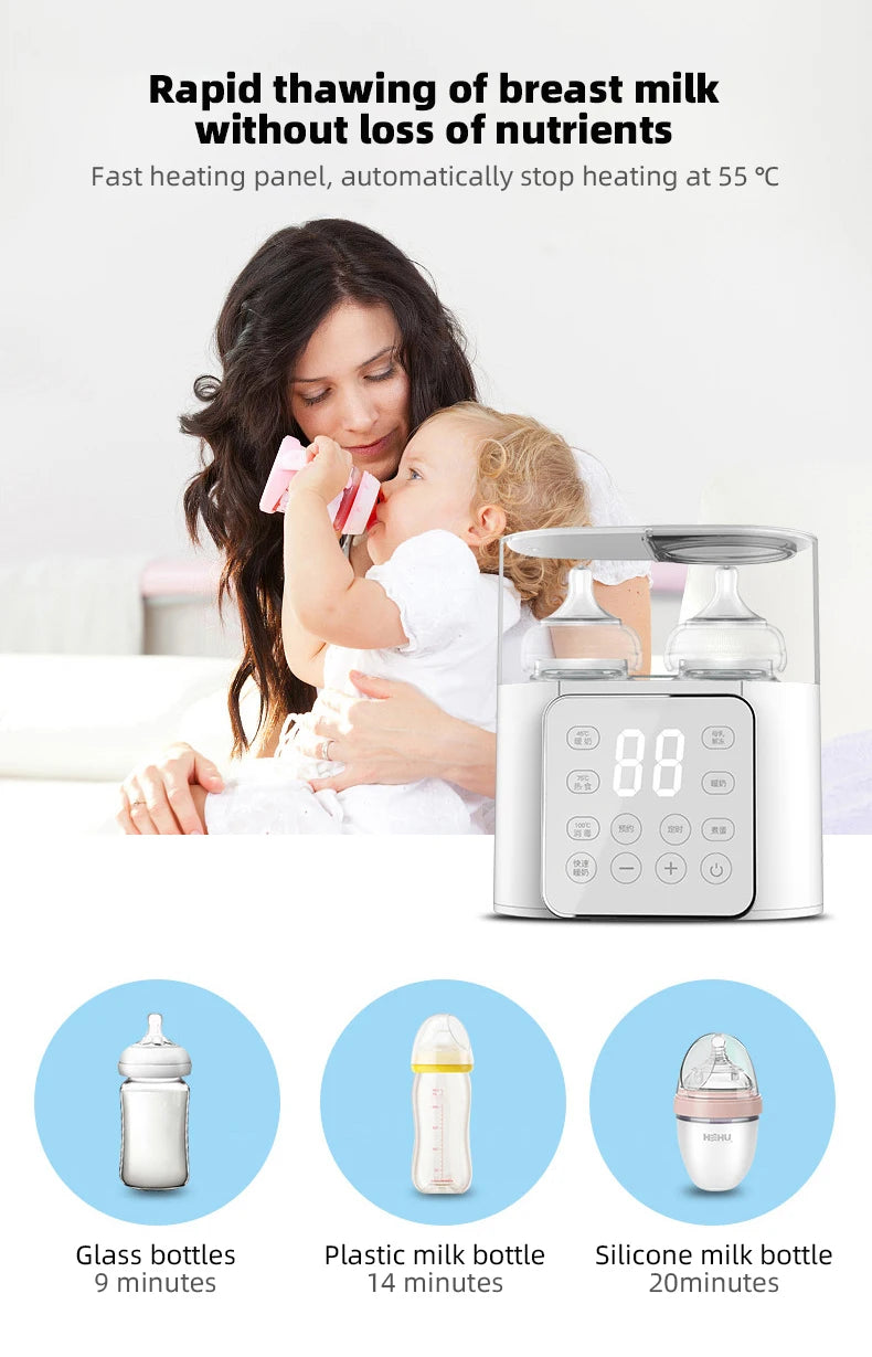 Multifunction Baby Bottle Warmer & Sterilizer – Fast & Precise