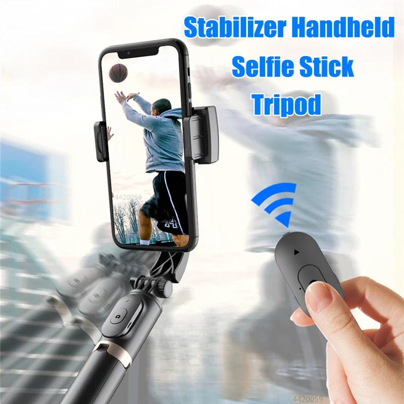 Roreta 2025 Gimbal Selfie Stick – Foldable Bluetooth Tripod for iOS & Android