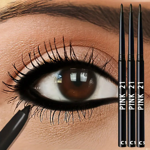 3PCS Waterproof Black Eyeliner Pencils - Smudge-Proof & Long-Lasting