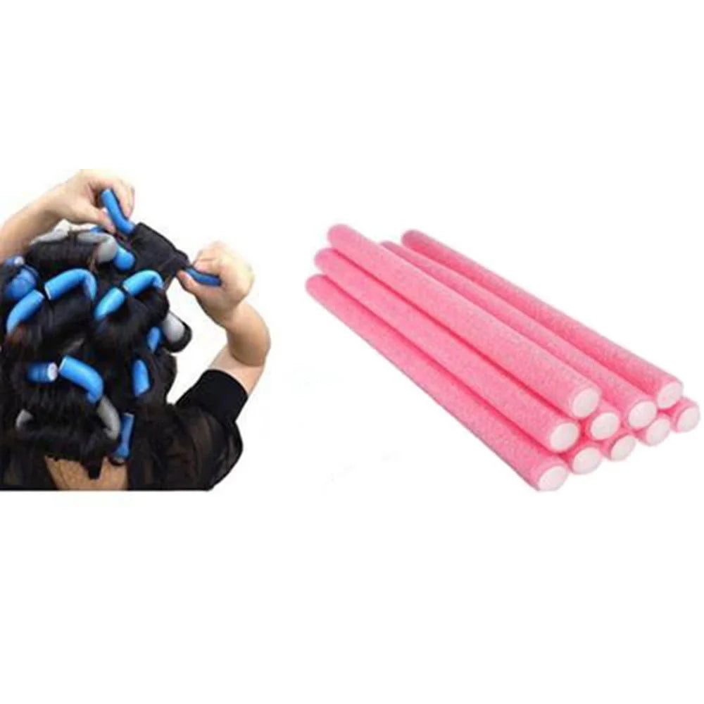10pcs Colorful Sponge Hair Curlers – No-Heat Perm Rod Set