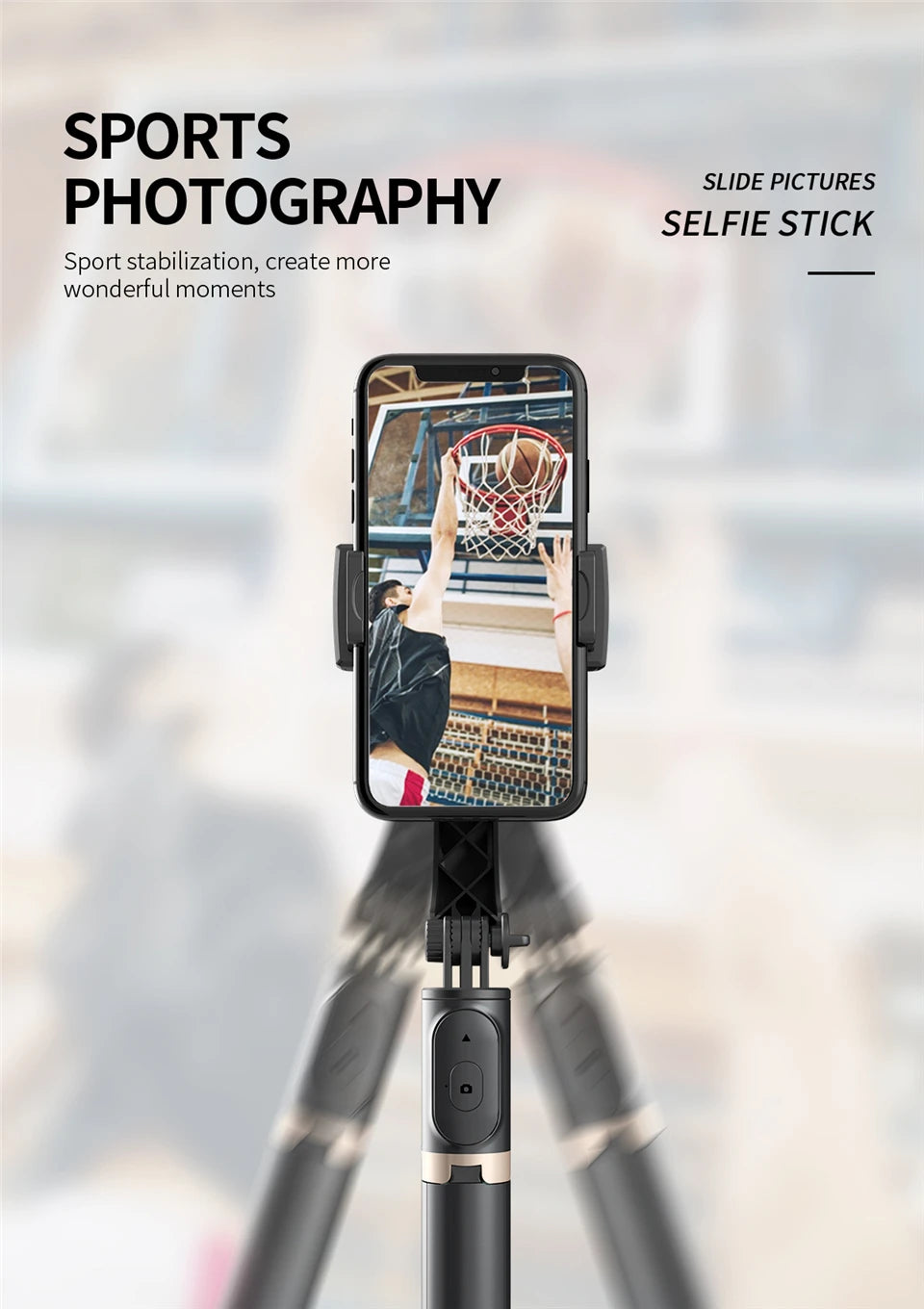 Roreta 2025 Gimbal Selfie Stick – Foldable Bluetooth Tripod for iOS & Android