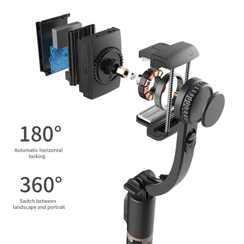 Roreta 2025 Gimbal Selfie Stick – Foldable Bluetooth Tripod for iOS & Android