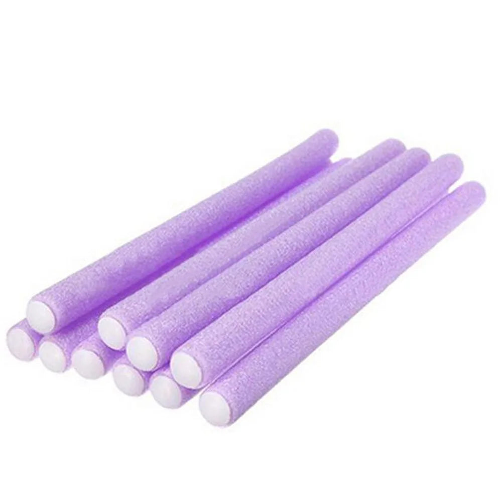 10pcs Colorful Sponge Hair Curlers – No-Heat Perm Rod Set