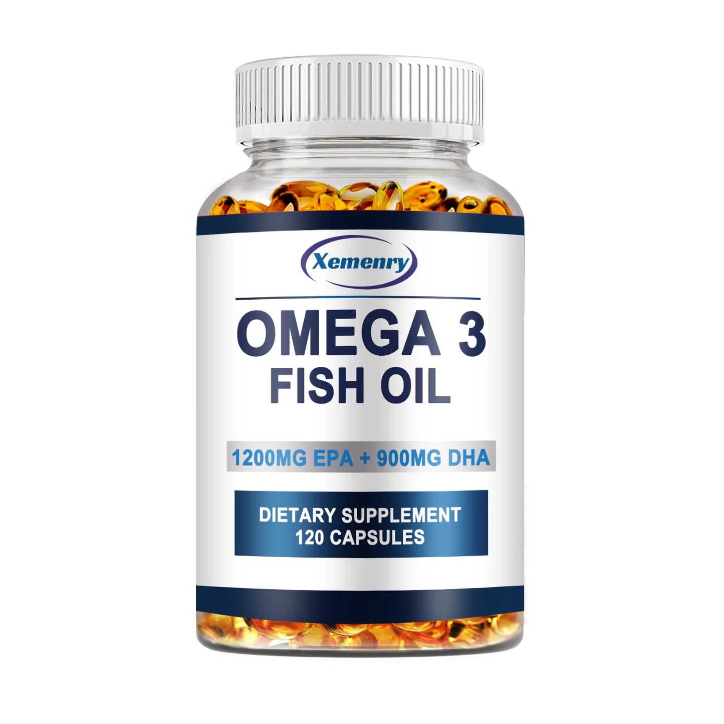 Omega-3 Fish Oil 120 Capsules – Brain, Heart & Skin Health Support