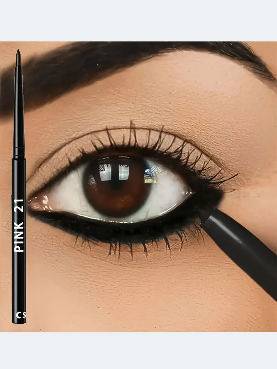 3PCS Waterproof Black Eyeliner Pencils - Smudge-Proof & Long-Lasting