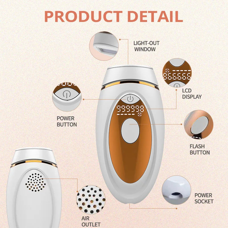 IPL Laser Hair Removal Epilator – Painless Permanent Hair Trimmer