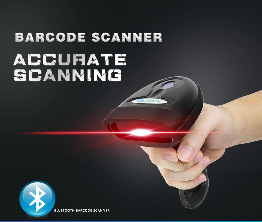 Wireless Handheld Barcode Scanner & Bluetooth 1D/2D QR Reader