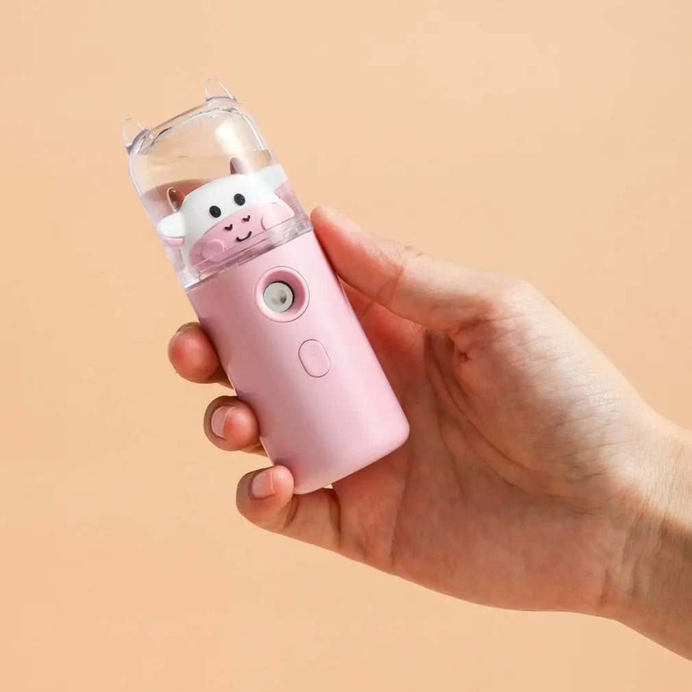 Cute Cow USB Nano Mist Sprayer & Humidifier for Skin Hydration