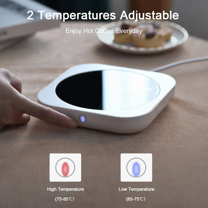 Electric Coffee Mug Warmer – 80°C Heating Plate for Desk Use