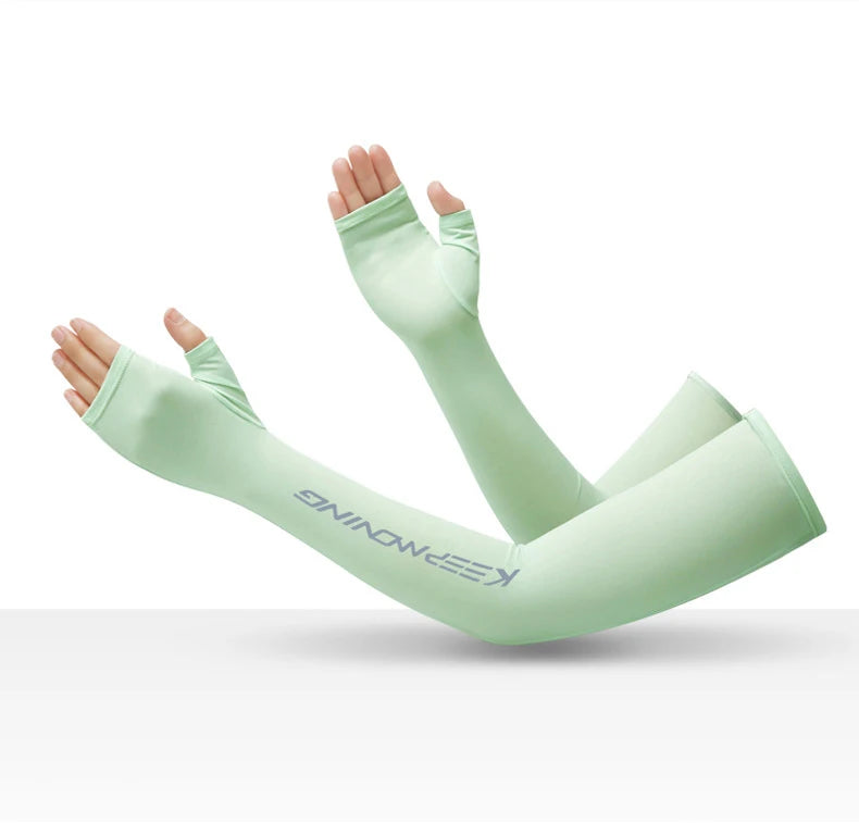 Ice Silk Arm Sleeves –UV Sun Protection for Men & Women Outdoor Sports