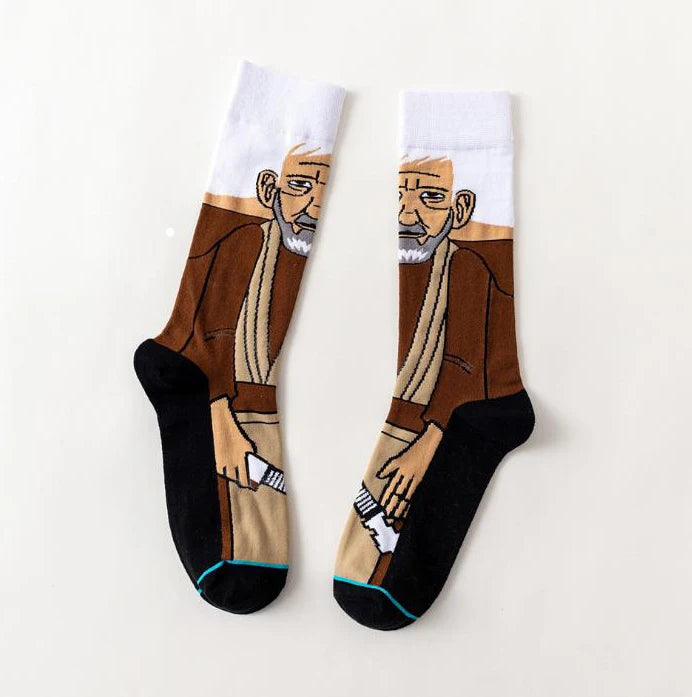 Star Wars Yoda R2-D2 Cosplay Socks Pair