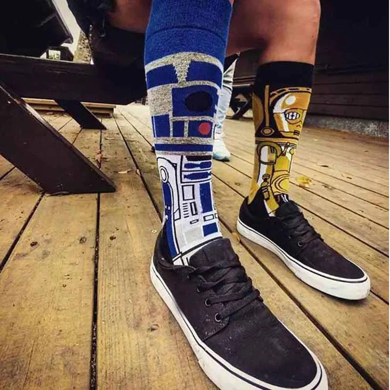 Star Wars Yoda R2-D2 Cosplay Socks Pair
