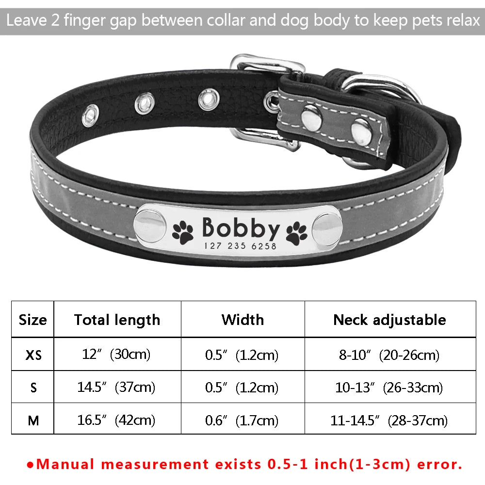 Custom Leather Pet Collar – Engraved Rhinestone Dog Collar