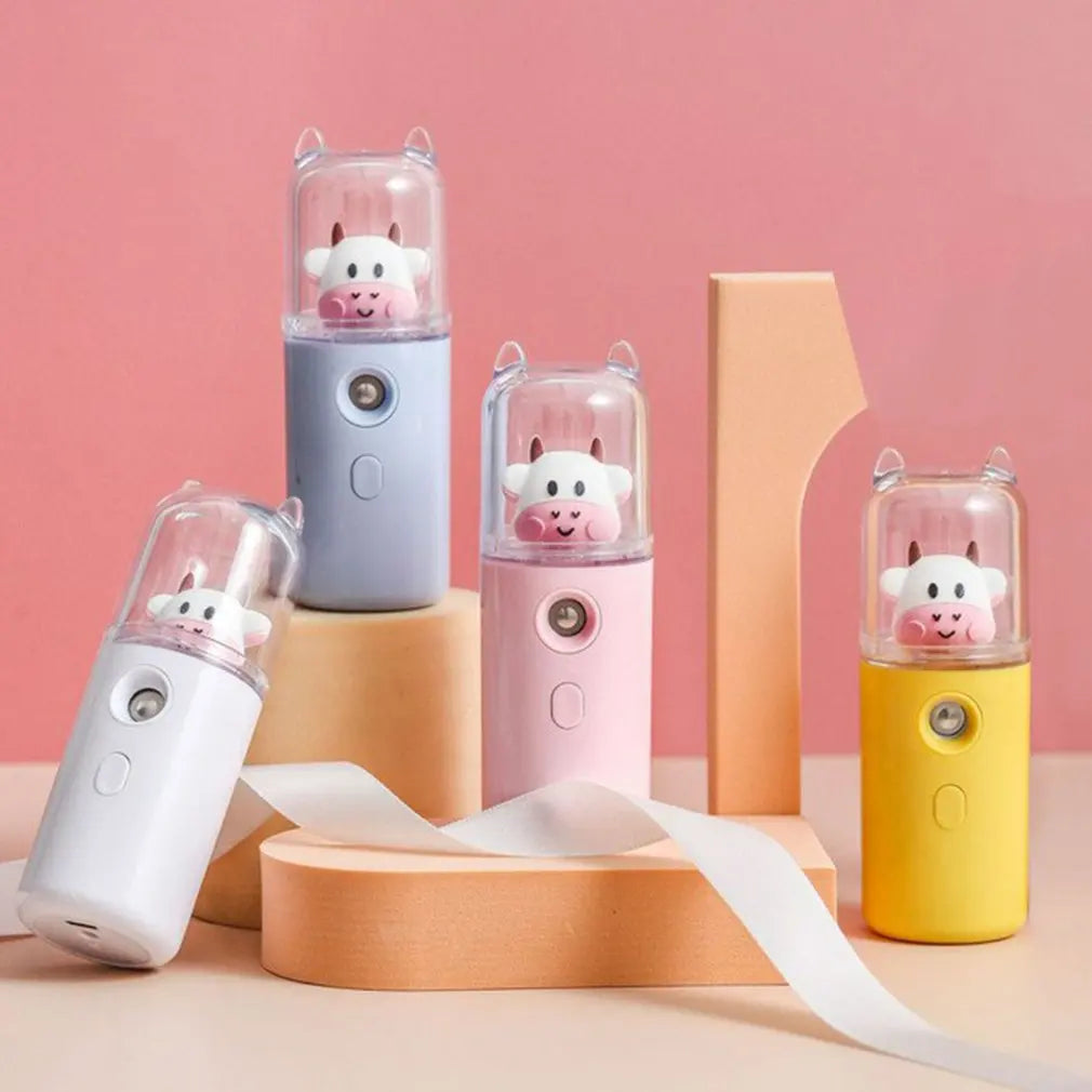Cute Cow USB Nano Mist Sprayer & Humidifier for Skin Hydration