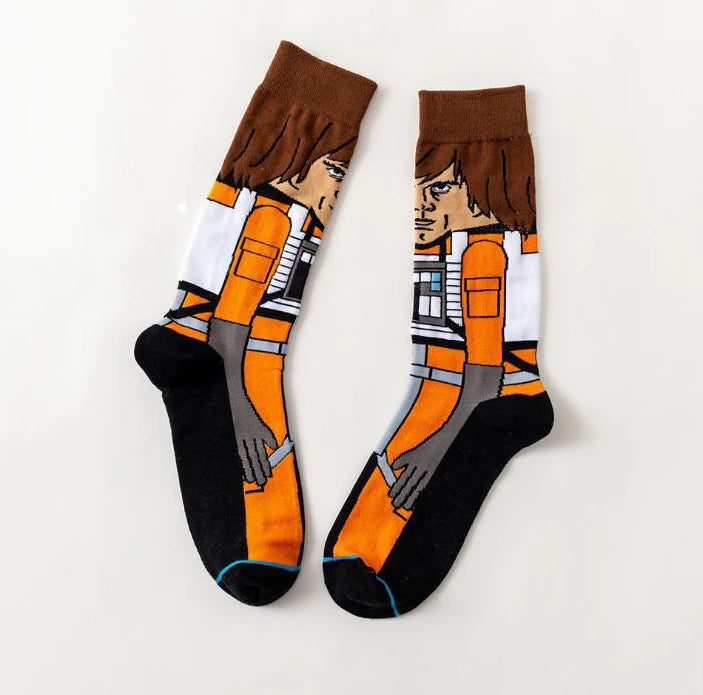 Star Wars Yoda R2-D2 Cosplay Socks Pair