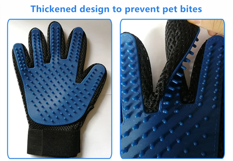 Pet Grooming Glove – Deshedding Brush & Bath Massage Tool for Cats & Dogs