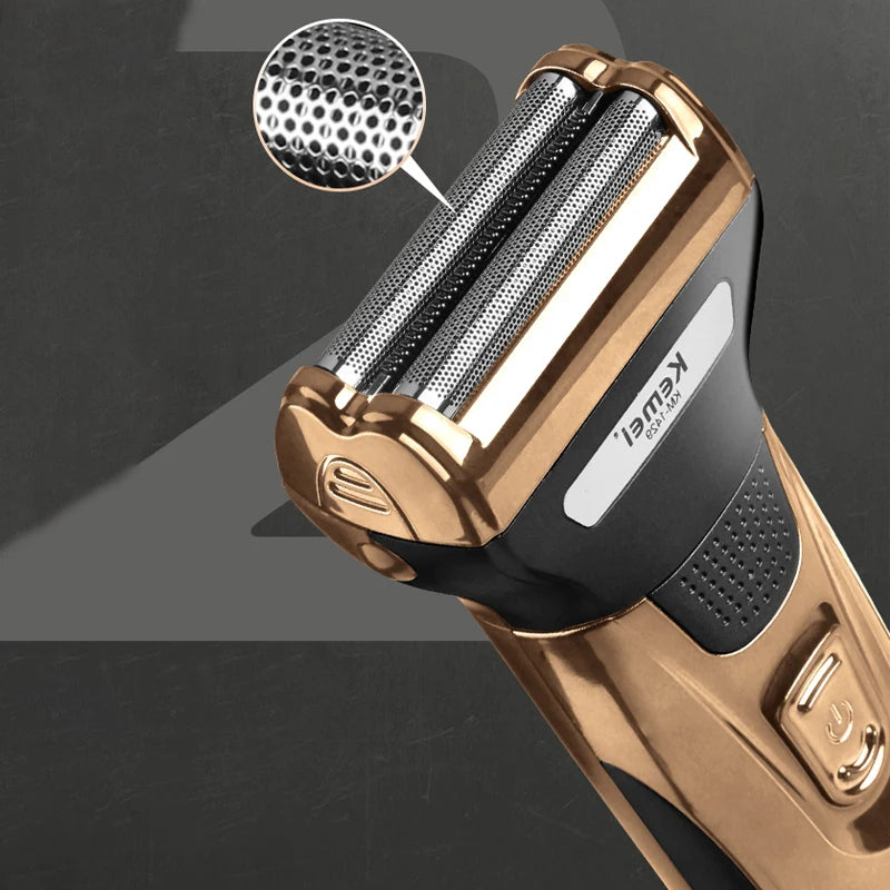 Kemei 3-in-1 Electric Shaver Kit – Beard, Nose & Hair Trimmer
