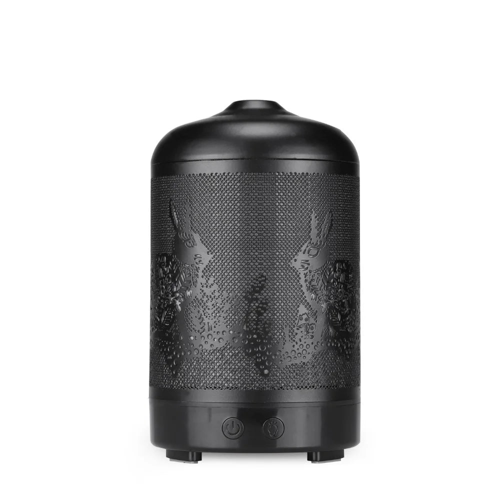 100ml Ultrasonic Aroma Diffuser – Metal Design & 7-Color LED