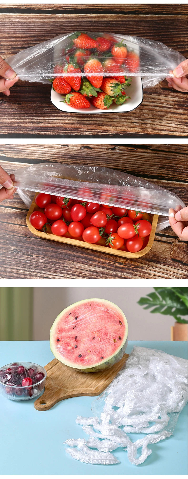 Elastic Food Covers for Bowls – Reusable Plastic Wrap Lids