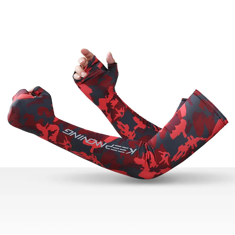 Ice Silk Arm Sleeves –UV Sun Protection for Men & Women Outdoor Sports