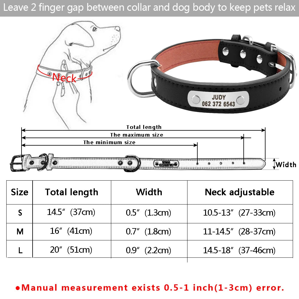 Custom Leather Pet Collar – Engraved Rhinestone Dog Collar