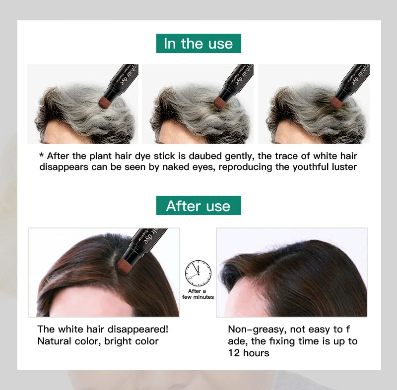 Sevich Hair Dye Pen – Root Touch-Up Stick for Black & Brown Hair
