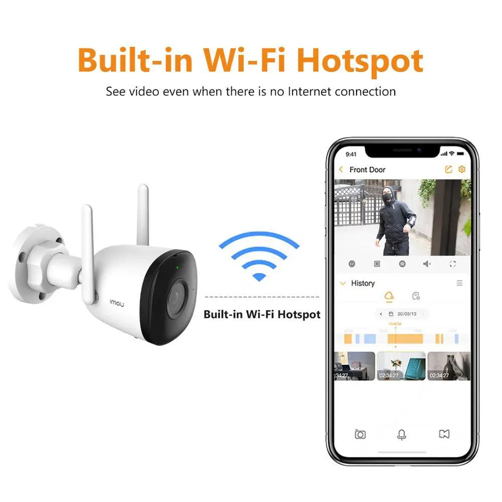 4MP Outdoor WiFi Bullet Camera – Weatherproof & AI Detection