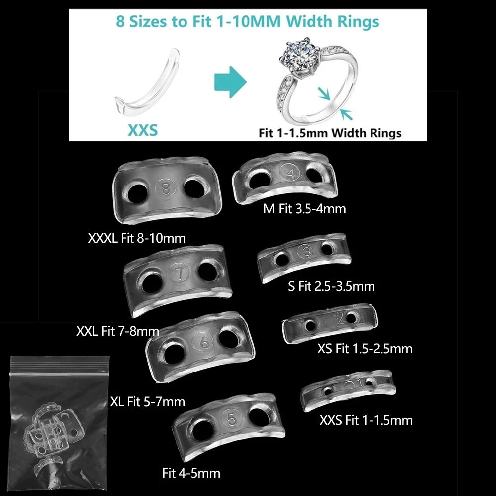 4pcs Ring Size Adjuster – Spiral Coil Guard for Loose Rings