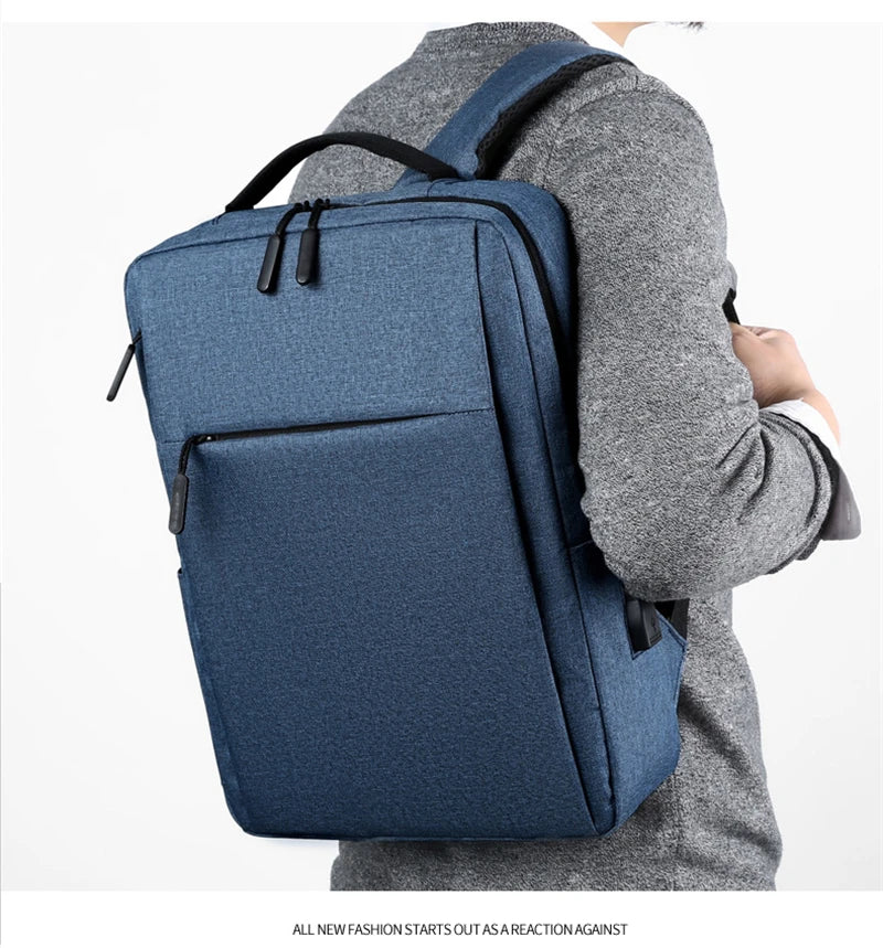 15.6" Waterproof Nylon Laptop Backpack with USB Charging Port