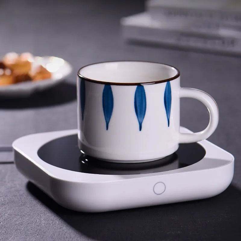Electric Coffee Mug Warmer – 80°C Heating Plate for Desk Use