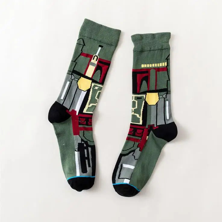 Star Wars Yoda R2-D2 Cosplay Socks Pair