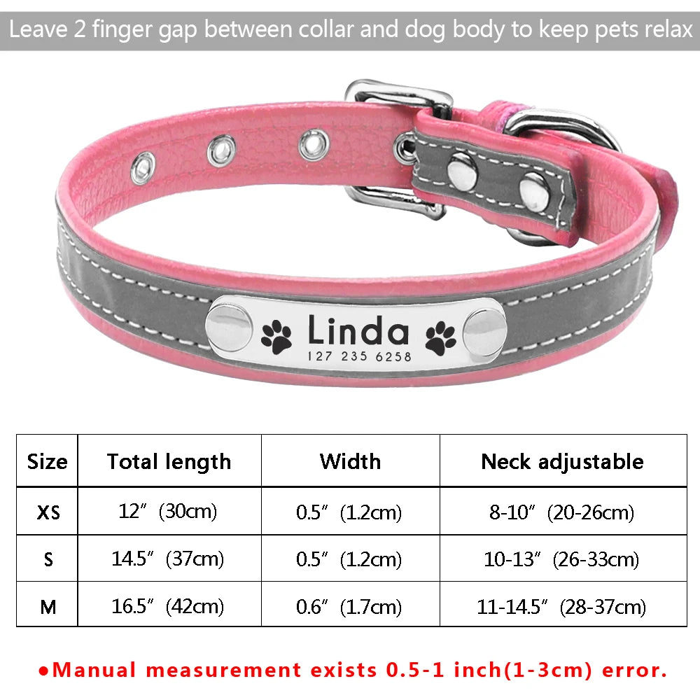 Custom Leather Pet Collar – Engraved Rhinestone Dog Collar